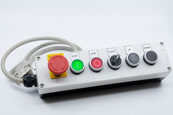 Start-Stop Box zur Steuerung des Lasers