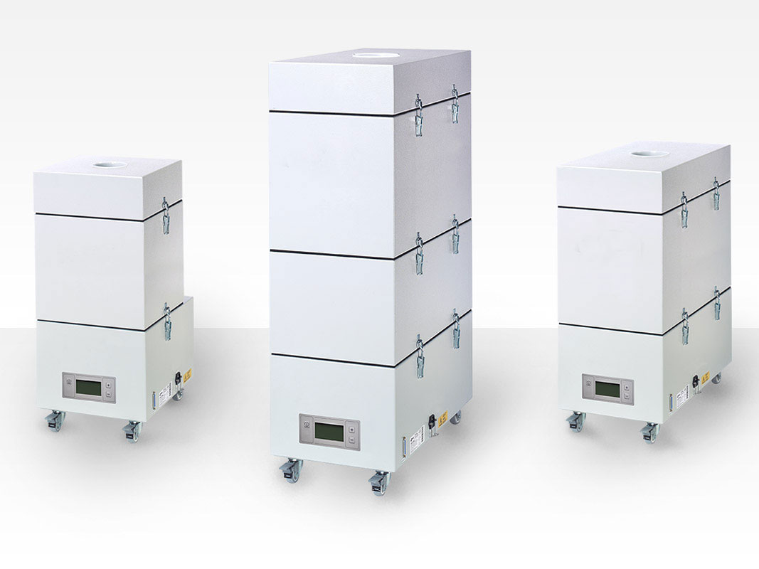 Installation d'aspiration pour l'élimination des gaz, poussières ou autres réactifs