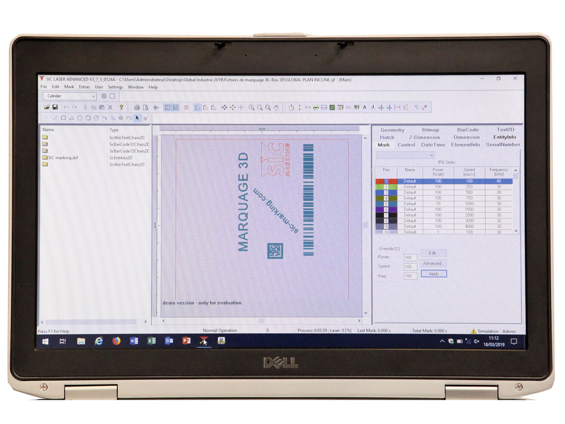 Software SIC Laser Advanced Software für Standalone-Betrieb und Anschluss an eine SPS einer Produktionslinie.